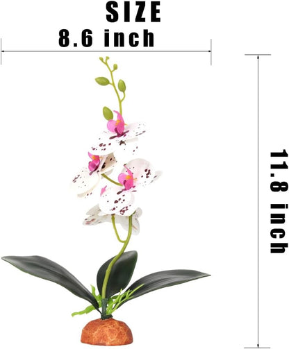 Spotted Fake Orchids, Reptile Terrarium Habitat Décor