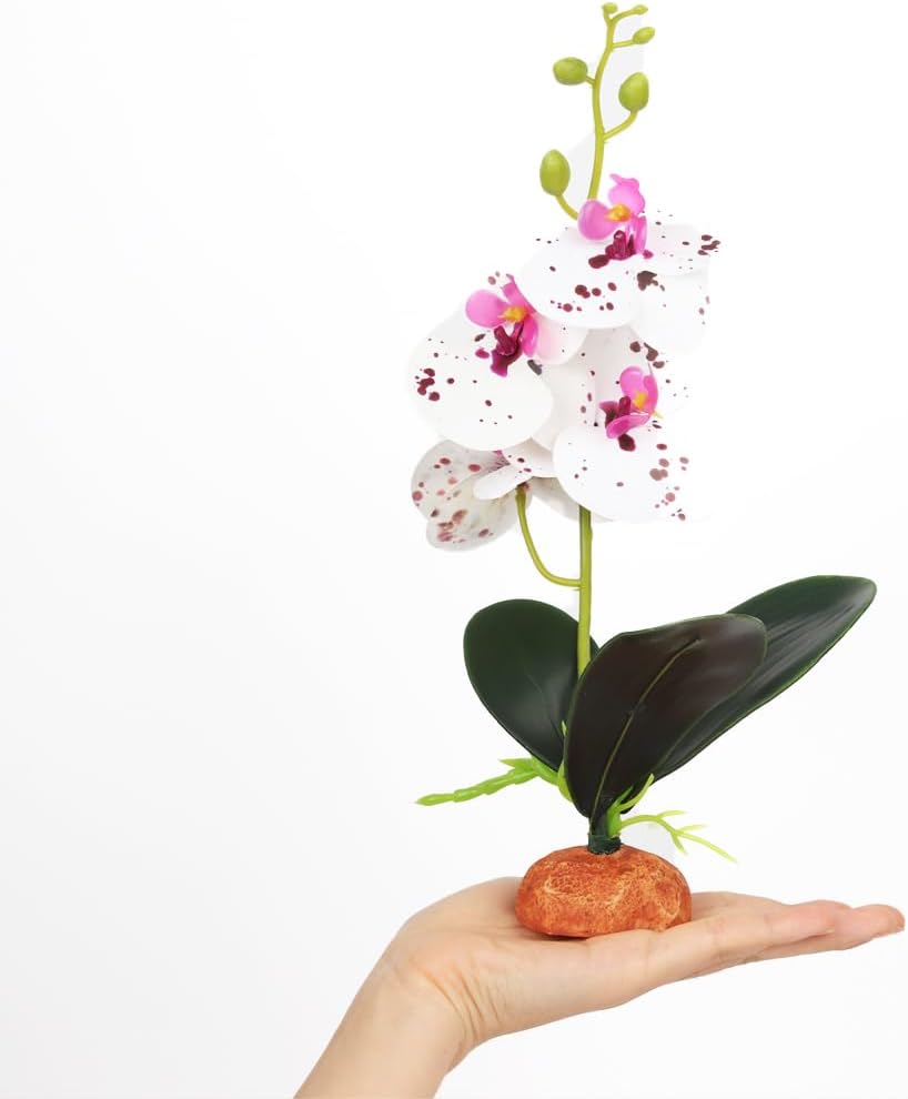 Spotted Fake Orchids, Reptile Terrarium Habitat Décor