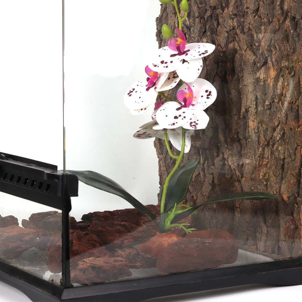 Spotted Fake Orchids, Reptile Terrarium Habitat Décor