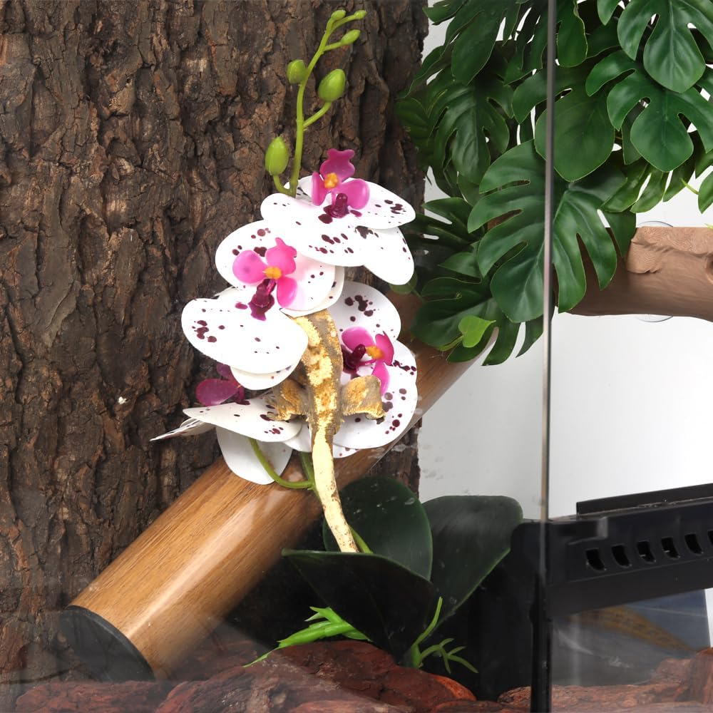 Spotted Fake Orchids, Reptile Terrarium Habitat Décor
