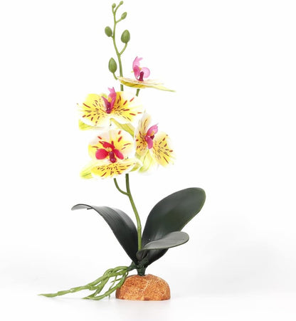 Spotted Fake Orchids, Reptile Terrarium Habitat Décor