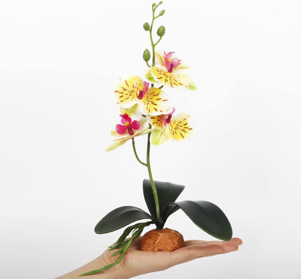 Spotted Fake Orchids, Reptile Terrarium Habitat Décor