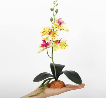 Spotted Fake Orchids, Reptile Terrarium Habitat Décor