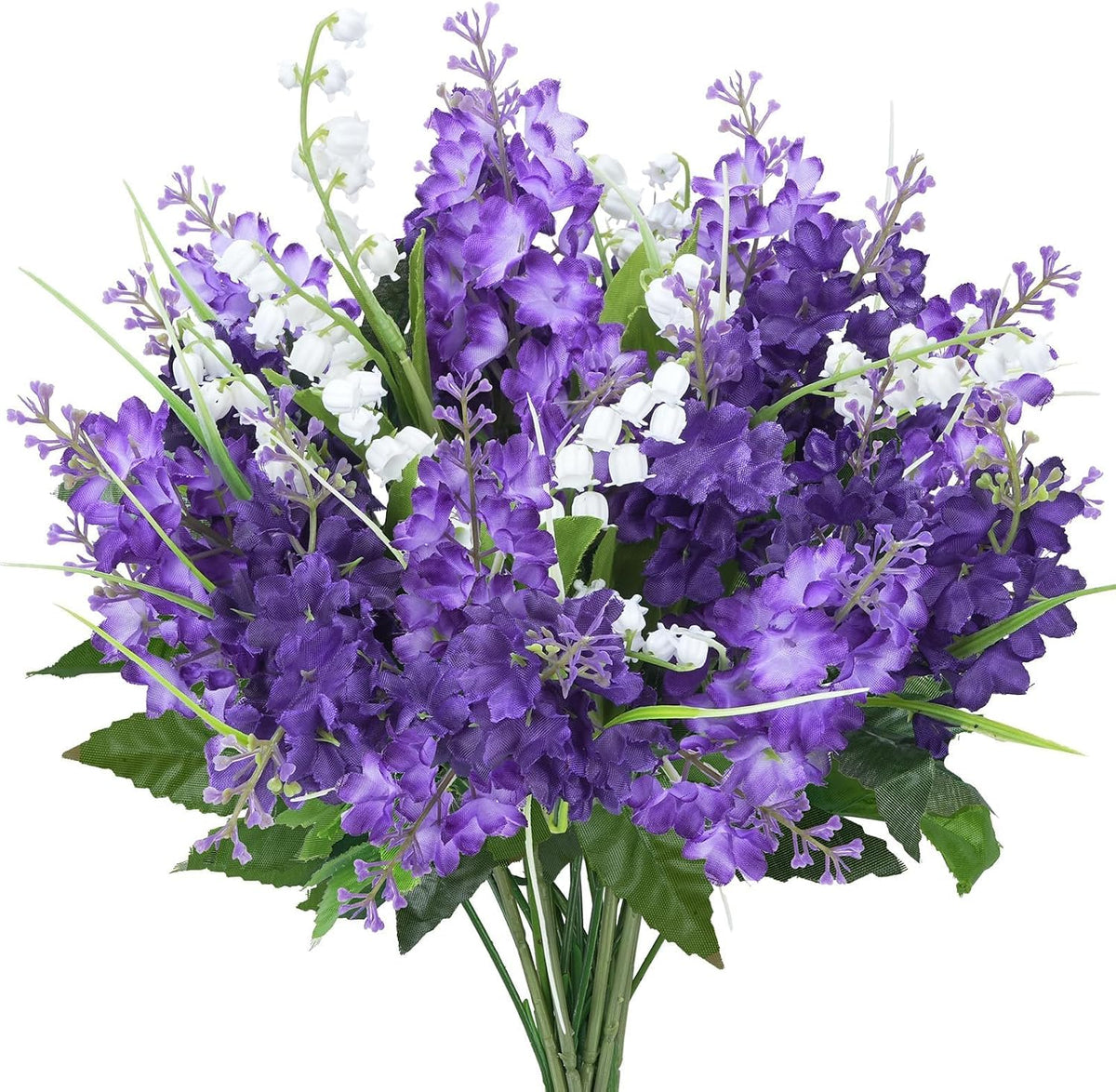 10PCS Lilac Flowers Artificial Silk Purple Bouquet for Decor