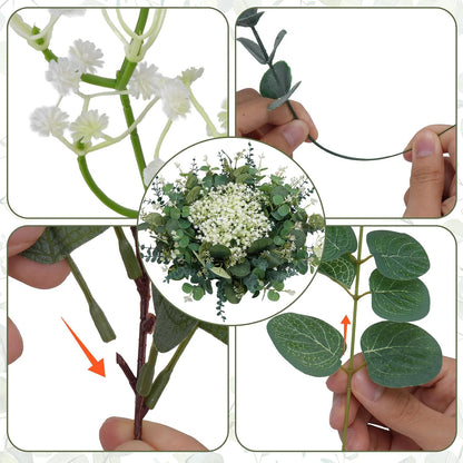 10PCS Lilac Flowers Artificial Silk Purple Bouquet for Decor