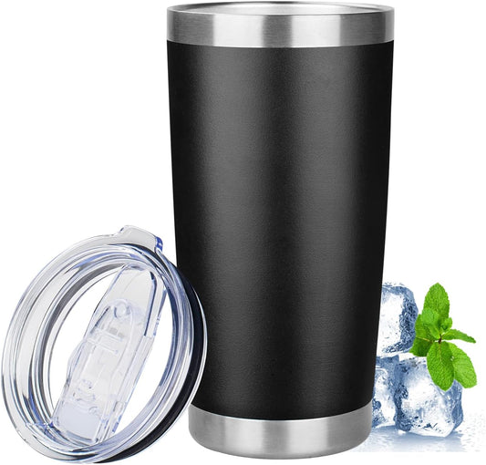 20oz Tumbler Insulated Tumbler with Sliding Lid,(Yellow, 1pack | 304 Stainless Steel,Travel Coffee Tumbler,Double Wall Vacuum,Gifts for Christmas Women Men School Home Office
