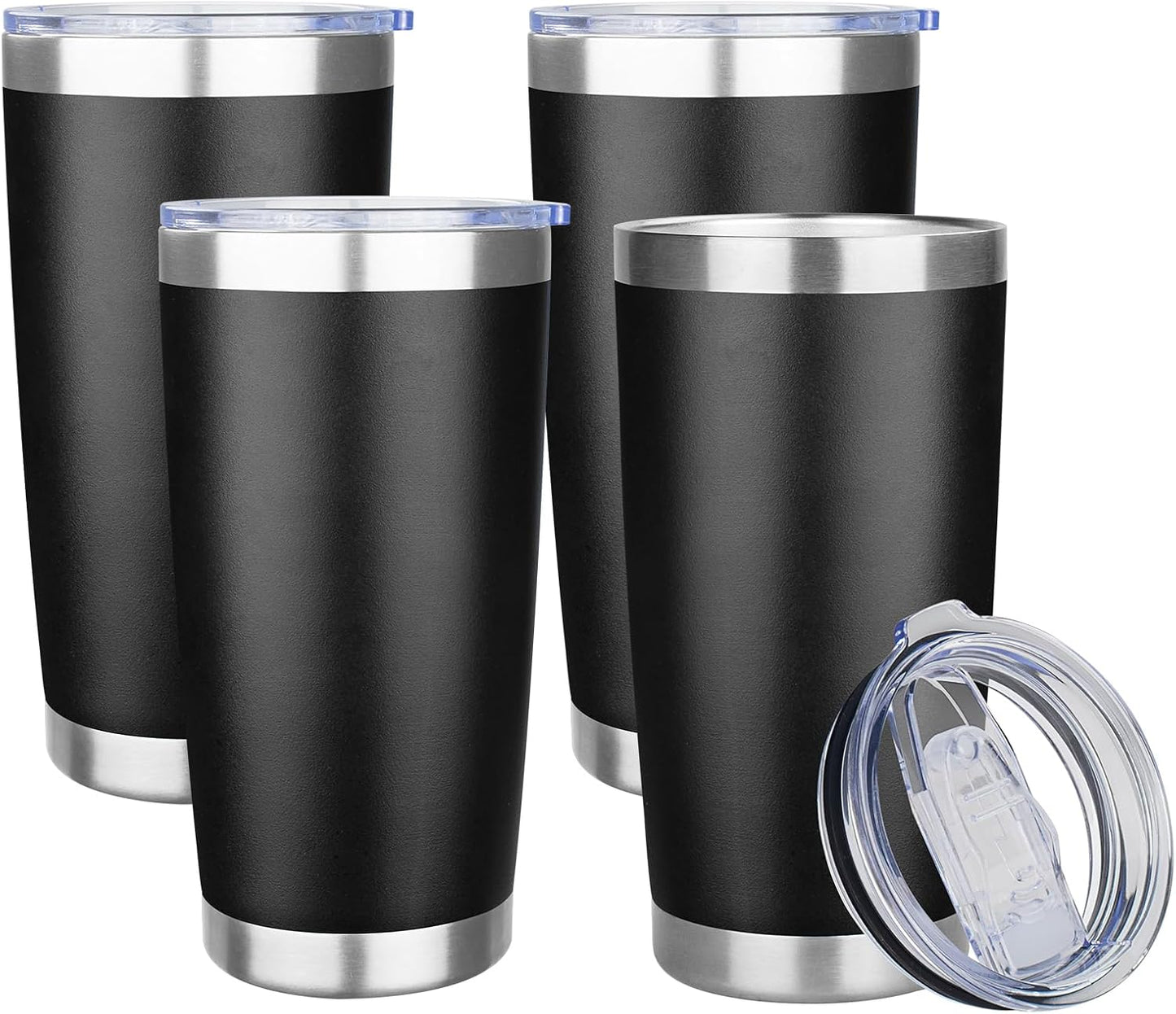 20oz Tumbler Insulated Tumbler with Sliding Lid,(Yellow, 1pack | 304 Stainless Steel,Travel Coffee Tumbler,Double Wall Vacuum,Gifts for Christmas Women Men School Home Office