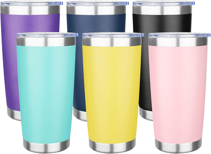 20oz Tumbler Insulated Tumbler with Sliding Lid,(Yellow, 1pack | 304 Stainless Steel,Travel Coffee Tumbler,Double Wall Vacuum,Gifts for Christmas Women Men School Home Office
