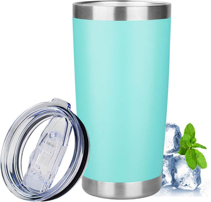 20oz Tumbler Insulated Tumbler with Sliding Lid,(Yellow, 1pack | 304 Stainless Steel,Travel Coffee Tumbler,Double Wall Vacuum,Gifts for Christmas Women Men School Home Office