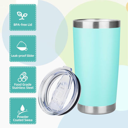 20oz Tumbler Insulated Tumbler with Sliding Lid,(Yellow, 1pack | 304 Stainless Steel,Travel Coffee Tumbler,Double Wall Vacuum,Gifts for Christmas Women Men School Home Office