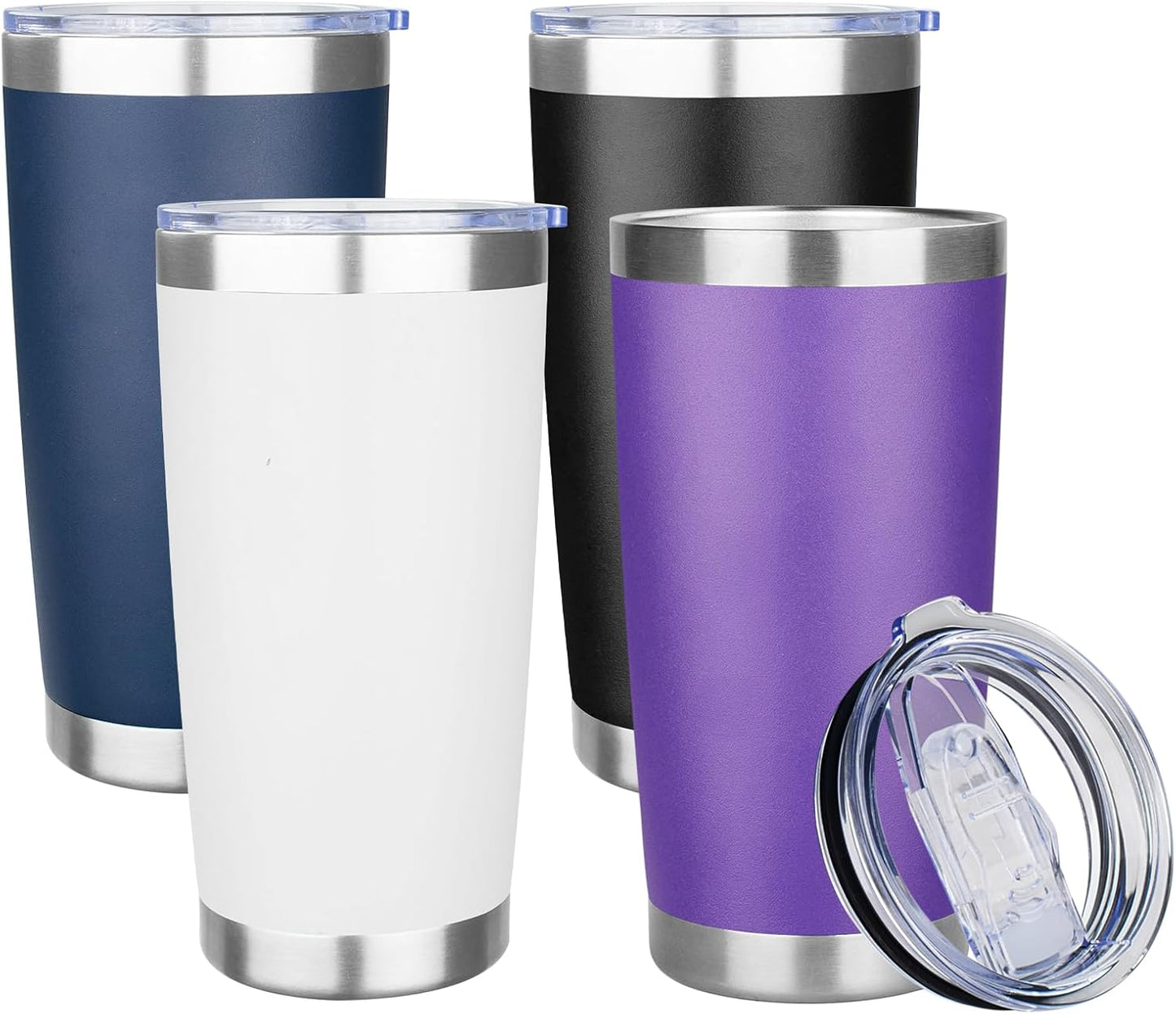 20oz Tumbler Insulated Tumbler with Sliding Lid,(Yellow, 1pack | 304 Stainless Steel,Travel Coffee Tumbler,Double Wall Vacuum,Gifts for Christmas Women Men School Home Office