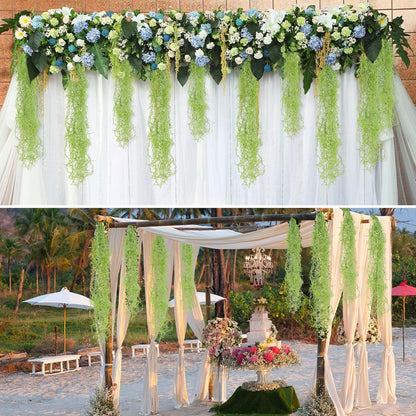 15 Pcs Spanish Moss Faux Hanging Moss Garland Fake Greenery Artificial Decor for Crafts(43 Inch,Green)