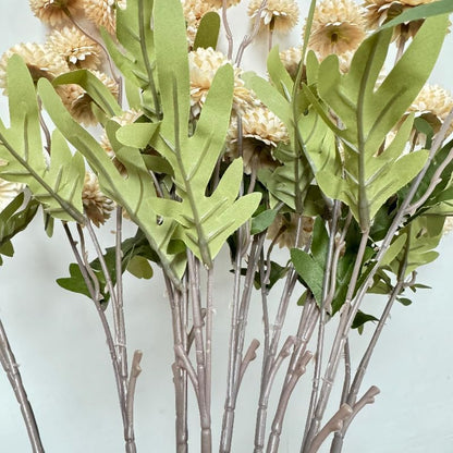 20.5“Silk Flowers with Stems Plastic Flower,Chrysanthemum Flowers Artificial Dandelion,Faux Flower Stems for Wedding Outdoors Party Garden Home Decor (6, Beige)