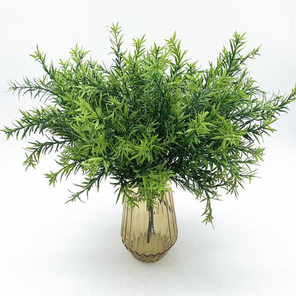 Artificial Plants, Fake Rosemary Shrubs, Faux Fern Stems Plastic Greenery for Indoor Outdoor Decor Home Farmhouse Bushes Garden Grass Porch Patio Wedding Bouquets Vase Filler DIY Decorations