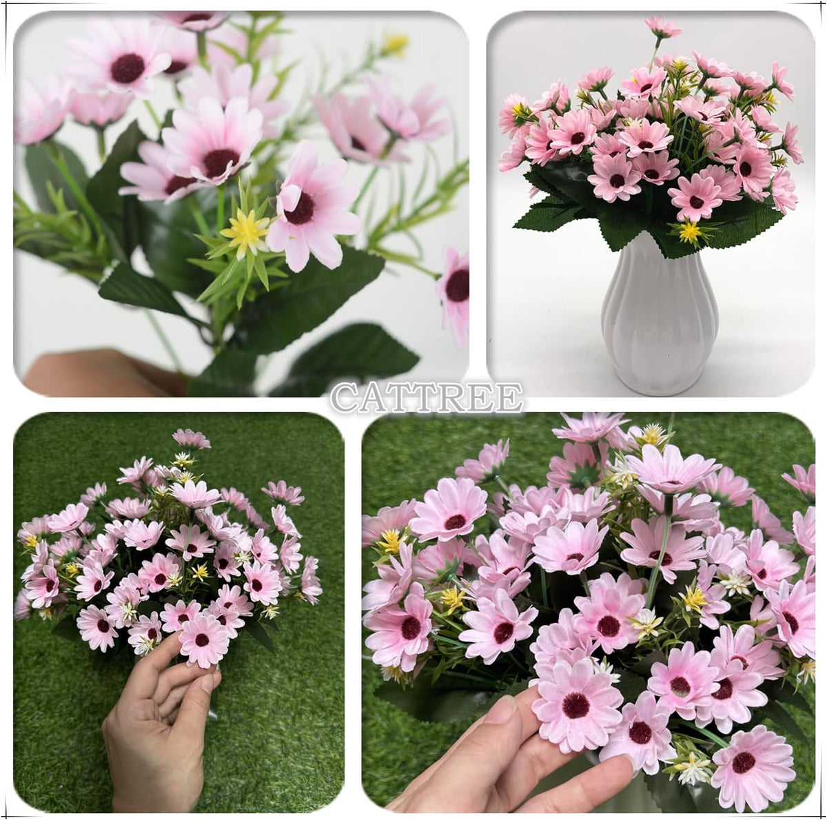 Artificial Plants, Fake Rosemary Shrubs, Faux Fern Stems Plastic Greenery for Indoor Outdoor Decor Home Farmhouse Bushes Garden Grass Porch Patio Wedding Bouquets Vase Filler DIY Decorations