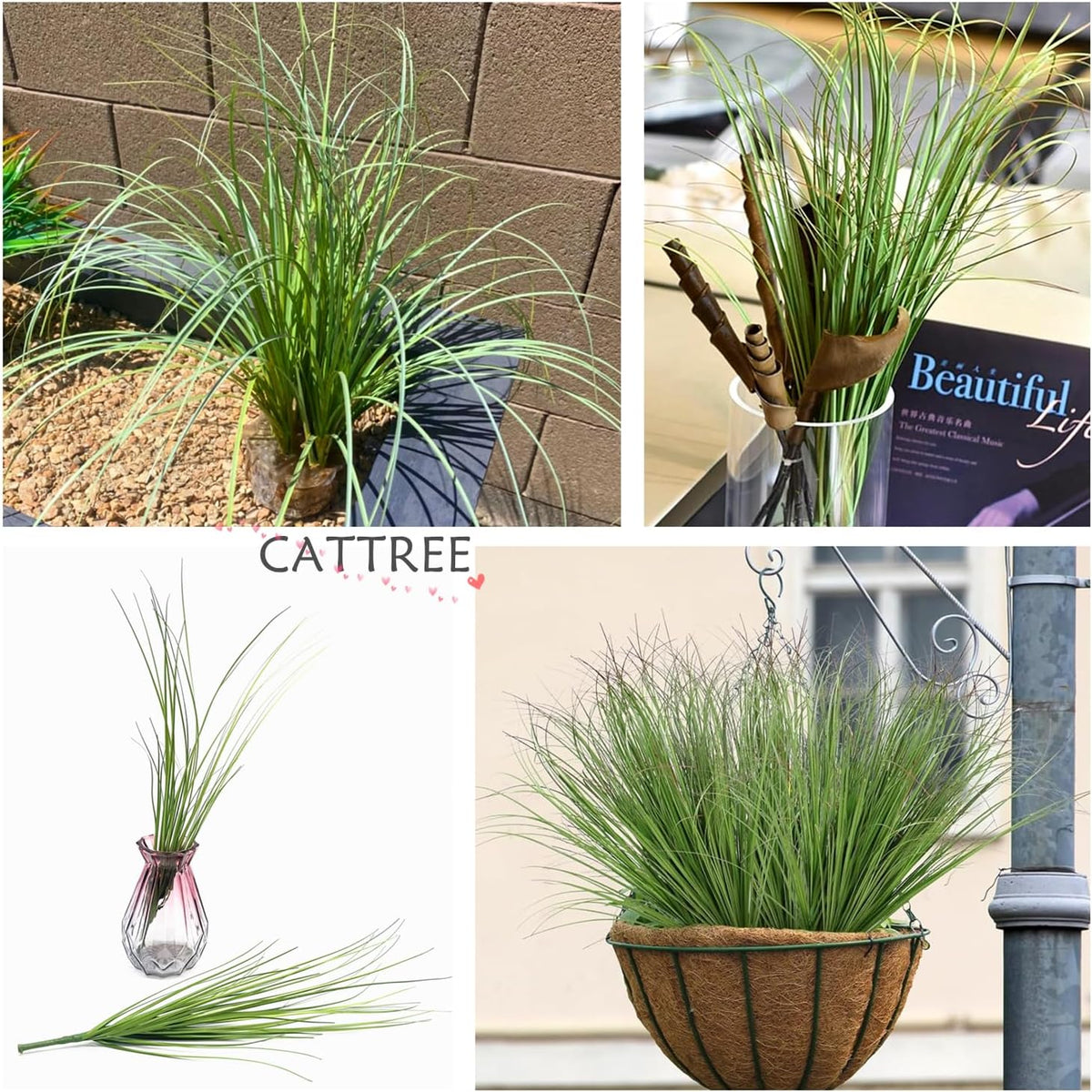 Artificial Plants, Fake Rosemary Shrubs, Faux Fern Stems Plastic Greenery for Indoor Outdoor Decor Home Farmhouse Bushes Garden Grass Porch Patio Wedding Bouquets Vase Filler DIY Decorations