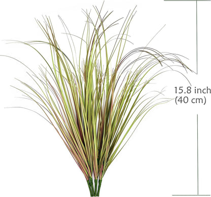 Artificial Plants, Fake Rosemary Shrubs, Faux Fern Stems Plastic Greenery for Indoor Outdoor Decor Home Farmhouse Bushes Garden Grass Porch Patio Wedding Bouquets Vase Filler DIY Decorations