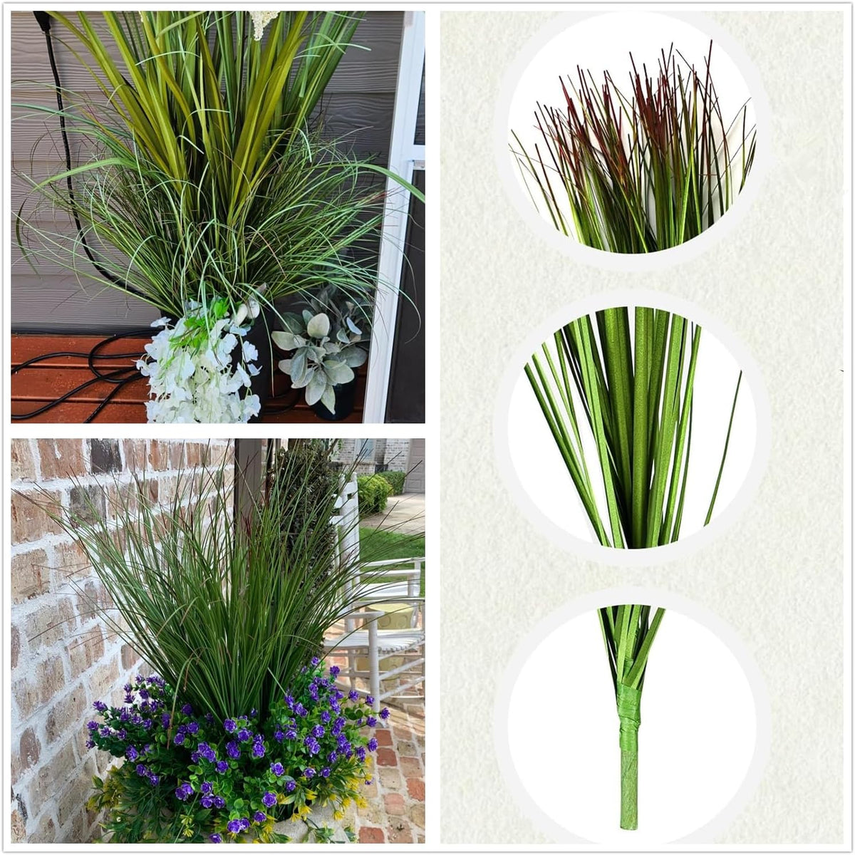 Artificial Plants, Fake Rosemary Shrubs, Faux Fern Stems Plastic Greenery for Indoor Outdoor Decor Home Farmhouse Bushes Garden Grass Porch Patio Wedding Bouquets Vase Filler DIY Decorations