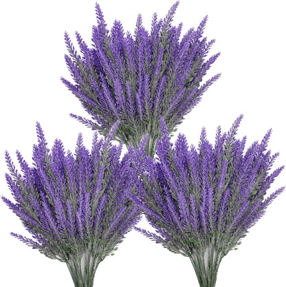 Artificial Plants, Fake Rosemary Shrubs, Faux Fern Stems Plastic Greenery for Indoor Outdoor Decor Home Farmhouse Bushes Garden Grass Porch Patio Wedding Bouquets Vase Filler DIY Decorations
