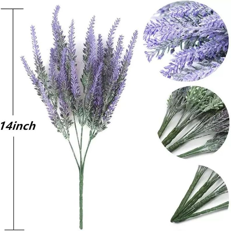 Artificial Plants, Fake Rosemary Shrubs, Faux Fern Stems Plastic Greenery for Indoor Outdoor Decor Home Farmhouse Bushes Garden Grass Porch Patio Wedding Bouquets Vase Filler DIY Decorations