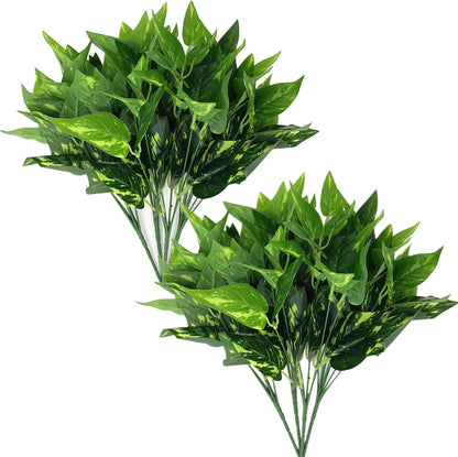 Artificial Plants, Fake Rosemary Shrubs, Faux Fern Stems Plastic Greenery for Indoor Outdoor Decor Home Farmhouse Bushes Garden Grass Porch Patio Wedding Bouquets Vase Filler DIY Decorations
