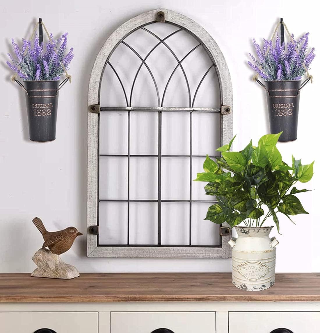 Artificial Plants, Fake Rosemary Shrubs, Faux Fern Stems Plastic Greenery for Indoor Outdoor Decor Home Farmhouse Bushes Garden Grass Porch Patio Wedding Bouquets Vase Filler DIY Decorations