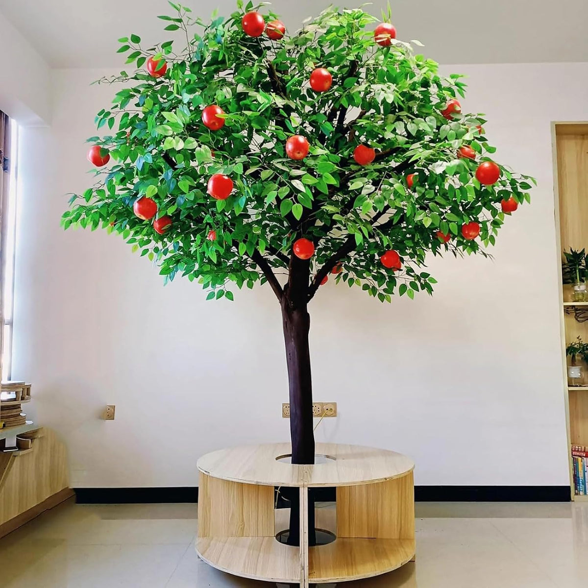 Artificial Apple Tree - Fake Plant for Home Office and Living Room Decor, Ideal for Ecological Gardens and Housewarming Gifts