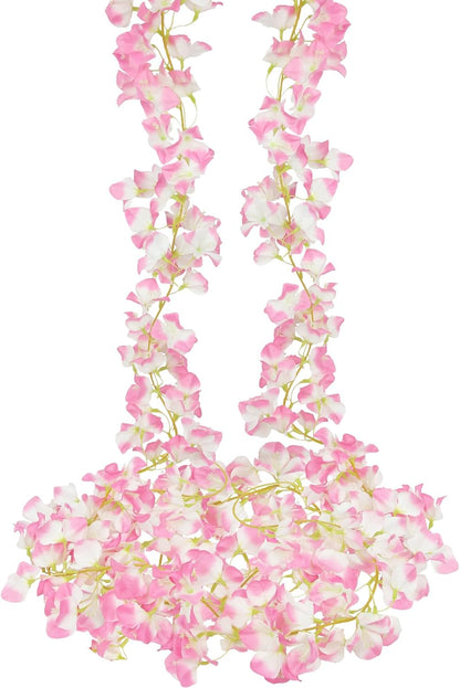 2 Pcs Artificial Bougainvillea Flowers Garland Fake Silk Bougainvilleas Vines Trailing Fuchsia Faux Hanging Flowers Plants Bougainvillea Artificial for Porch Wedding Arch Spring Summer Decor