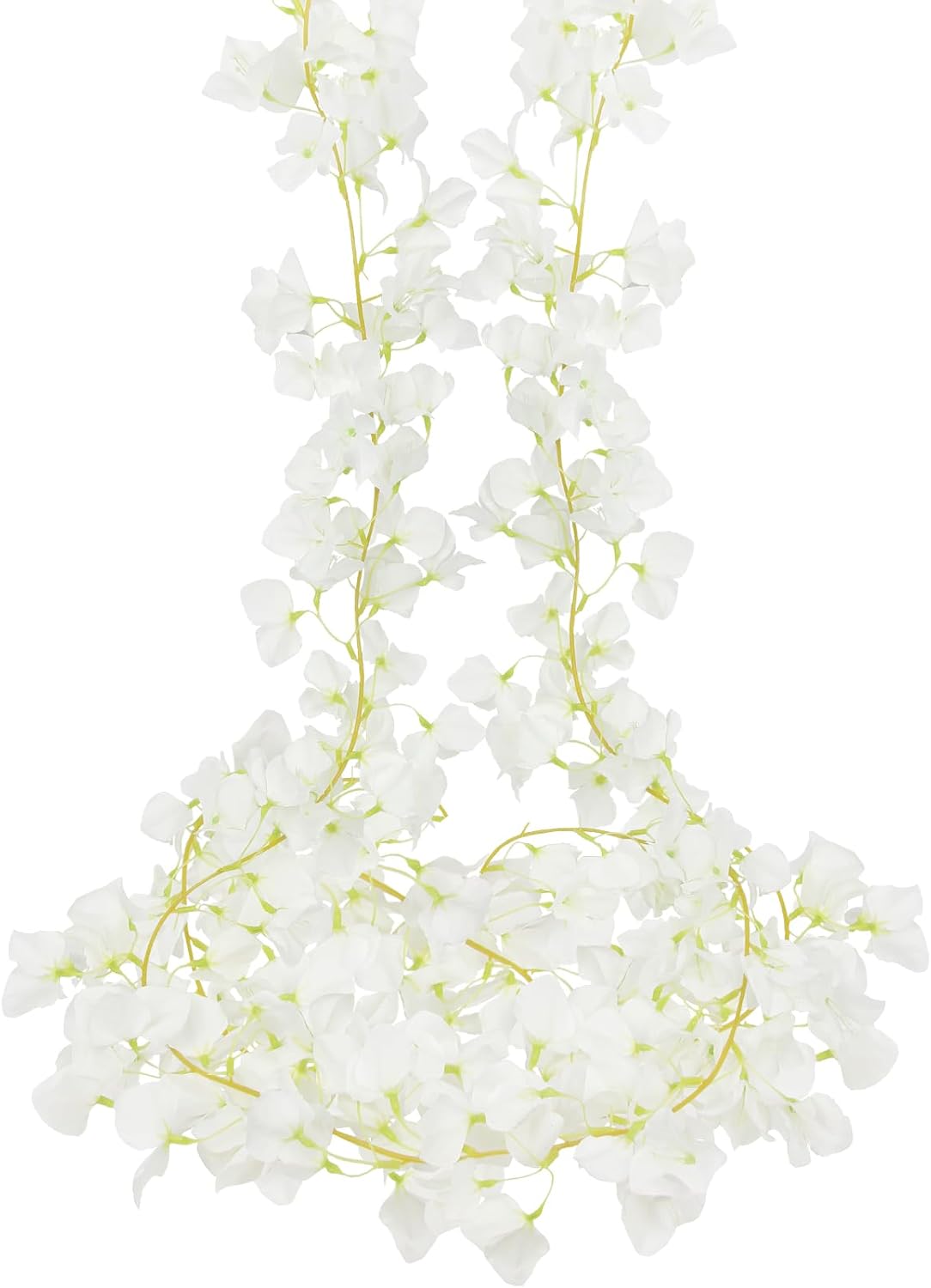 2 Pcs Artificial Bougainvillea Flowers Garland Fake Silk Bougainvilleas Vines Trailing Fuchsia Faux Hanging Flowers Plants Bougainvillea Artificial for Porch Wedding Arch Spring Summer Decor