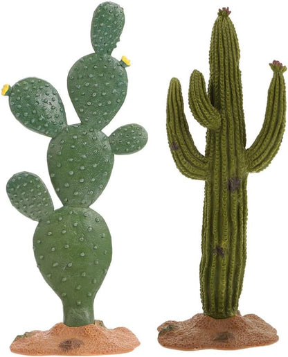 Terrarium Cactus Plants, 2Pcs Reptile Plants Terrarium Decor- 5. 5Inch Simulation Cactus Plant Landscaping Decoration for Tortoise Lizard Gecko Bearded Dragon