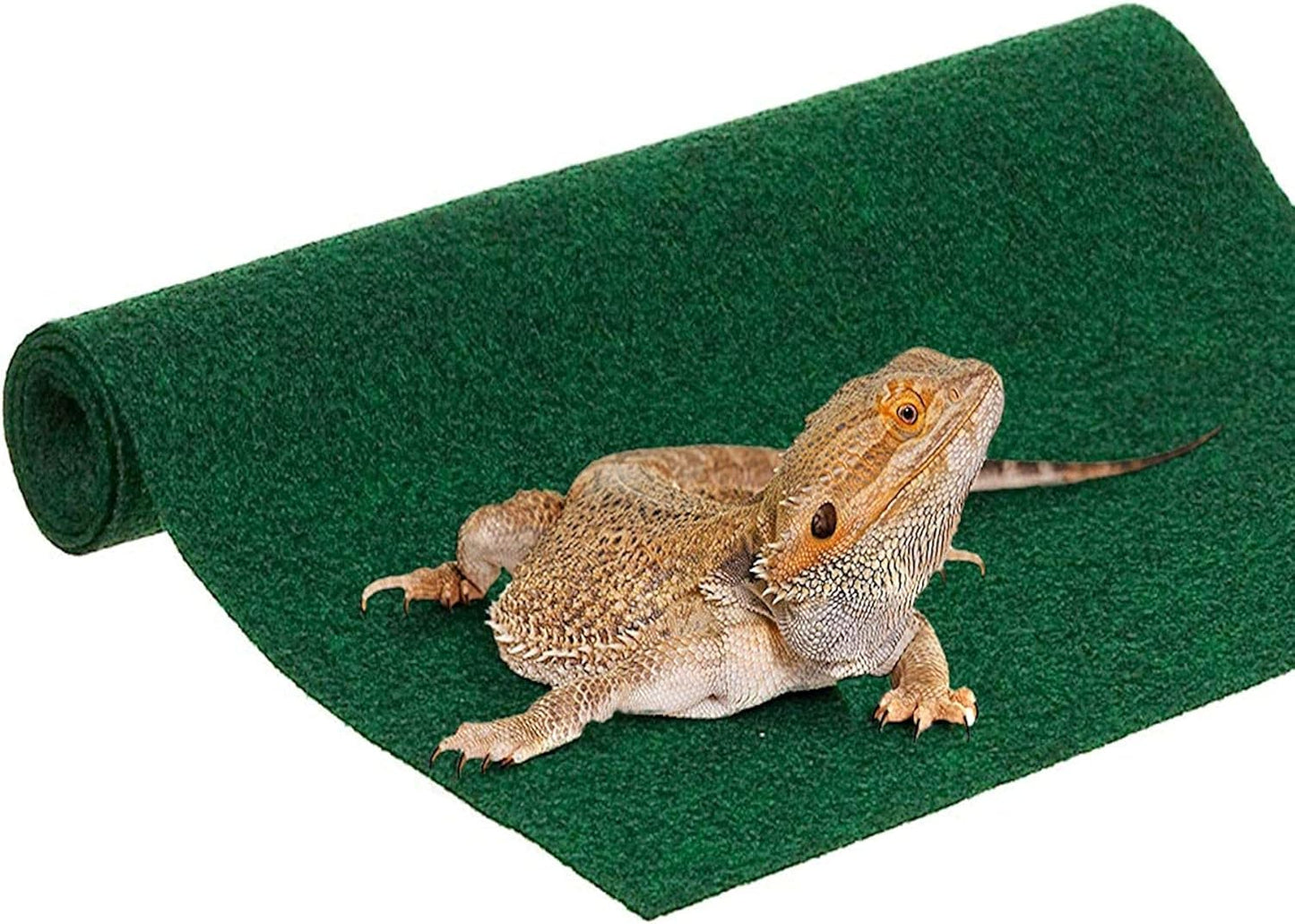 Reptile Mat, Terrarium Floor Liner, 30BR/40BR/50/65 Gallon, Substrate Carpet, Soft Bedding for Reptiles - Gecko, Lizard, Snake, Tortoise, Reptile Cage Tank Supplies & Accessories, Green, 1Pc