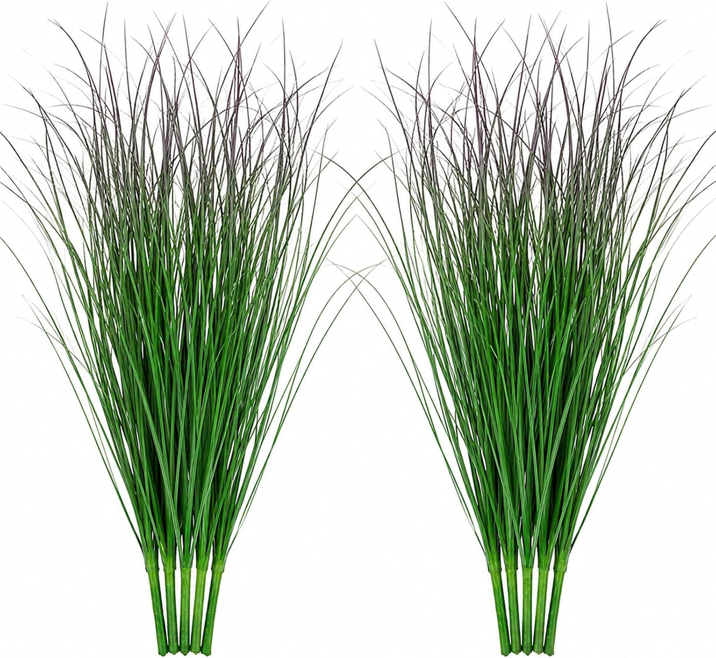 10 Pcs Artificial Plastic Plants, 37cm Artificial Wheat Grass Faux Garden Resistant Wheat Grass Fake Plants, Greenery for House Plant, Outdoor Decor Indoor Home, Green Purple