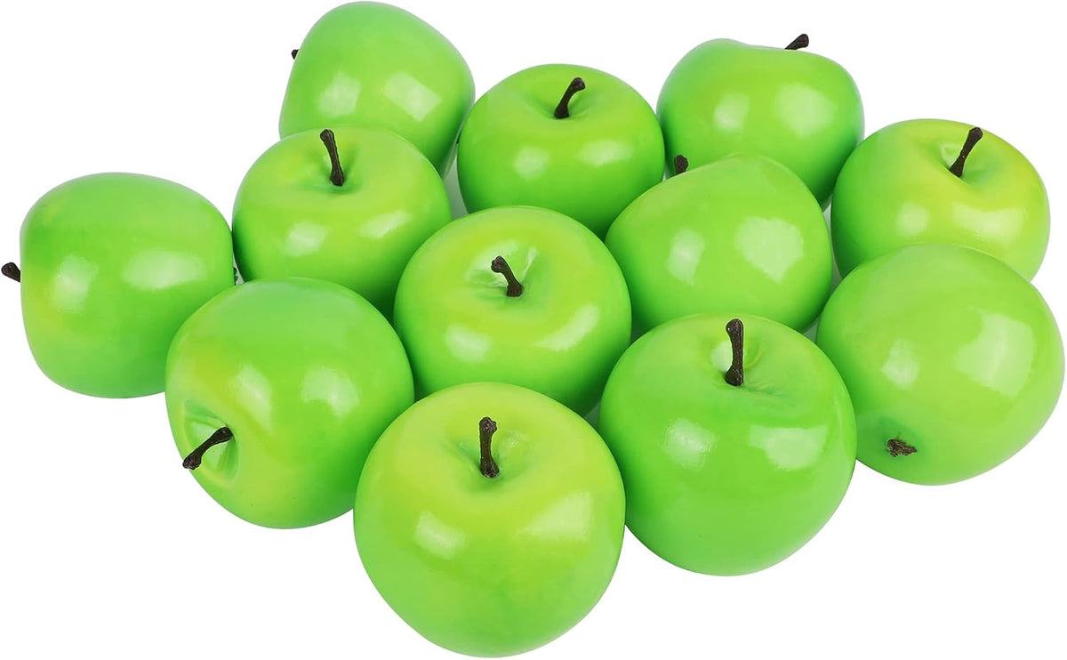 Fake Fruit Artificial Apples, Set of 6 Decorative Fruit Lifelike Faux Apples Realistic Fruits Apple Decorations for Kitchen, Realistic Fake Fruits Party Props Home Decor