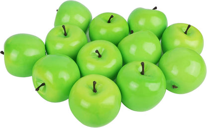 Fake Fruit Artificial Apples, Set of 6 Decorative Fruit Lifelike Faux Apples Realistic Fruits Apple Decorations for Kitchen, Realistic Fake Fruits Party Props Home Decor