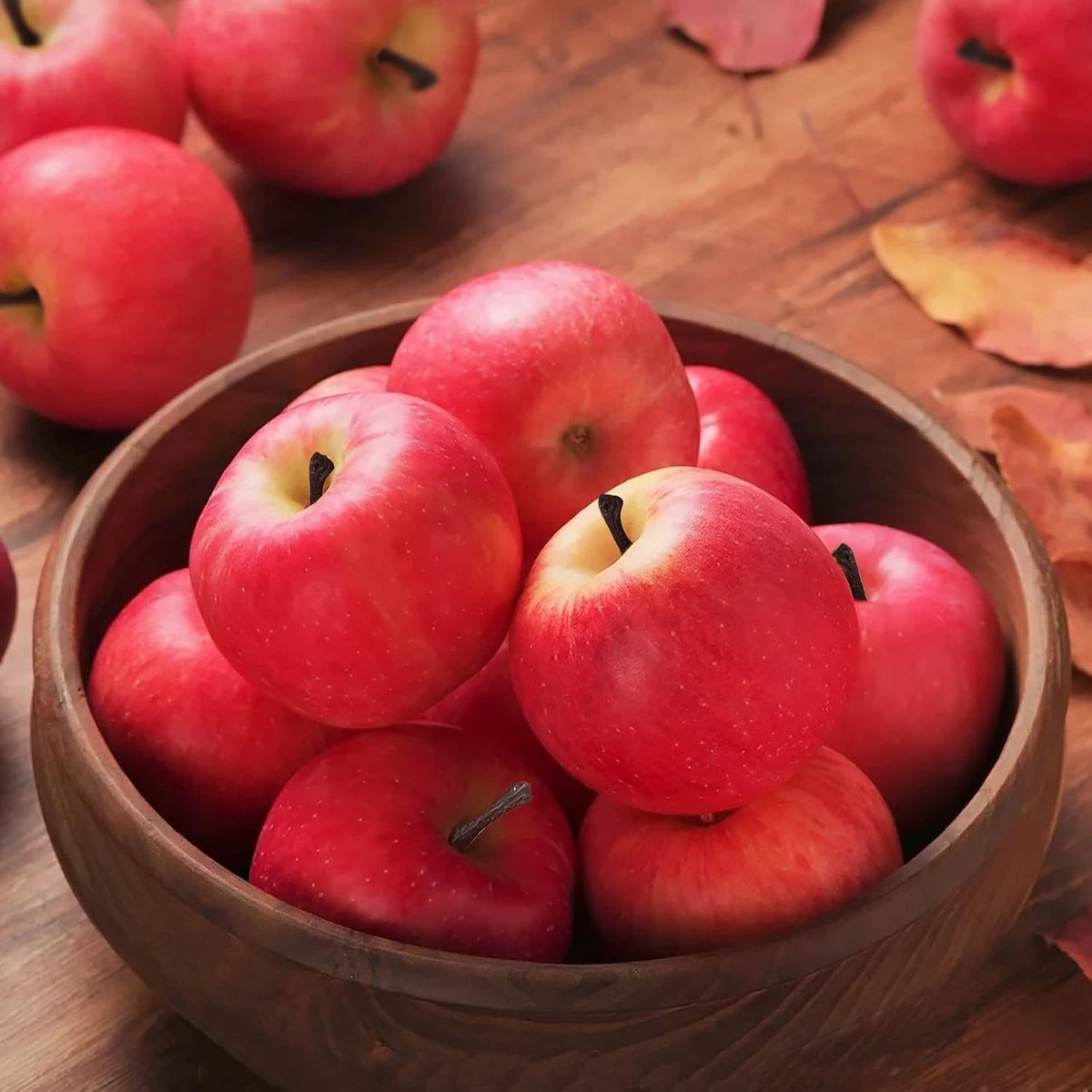 Fake Fruit Artificial Apples, Set of 6 Decorative Fruit Lifelike Faux Apples Realistic Fruits Apple Decorations for Kitchen, Realistic Fake Fruits Party Props Home Decor