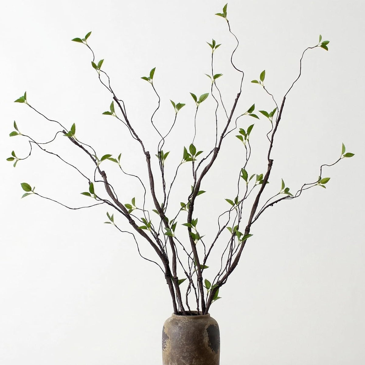 AYLSON4pcs 40inch Artificial Hanging Vines with Realistic Leaves Fake Tree Branches for Vase Bendable Greenery for Room Plants Decor Faux Tree Stems Christmas Halloween Easter Decor (Brown)