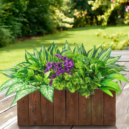 14Bundles Artificial Greenery Plants Outdoor Artificial Ivy Plants Faux Pothos Ferns Stems UV Resistant, Realistic Fake Shrubs Grasses Flowers Planter Filler for Window Box,Porch,Garden,Front
