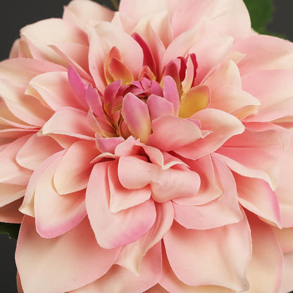 Silk Dahlia Artificial Flowers 24 Inch Long Stem - 5 Pack Fake Flowers for Wedding Bouquets,Home Decor,Spring Easter Flowers,Table Arrangements-Faux Dahlia Floral (Pink1)