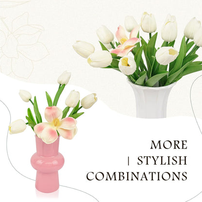 10Pcs Cream Tulips Artificial Flowers