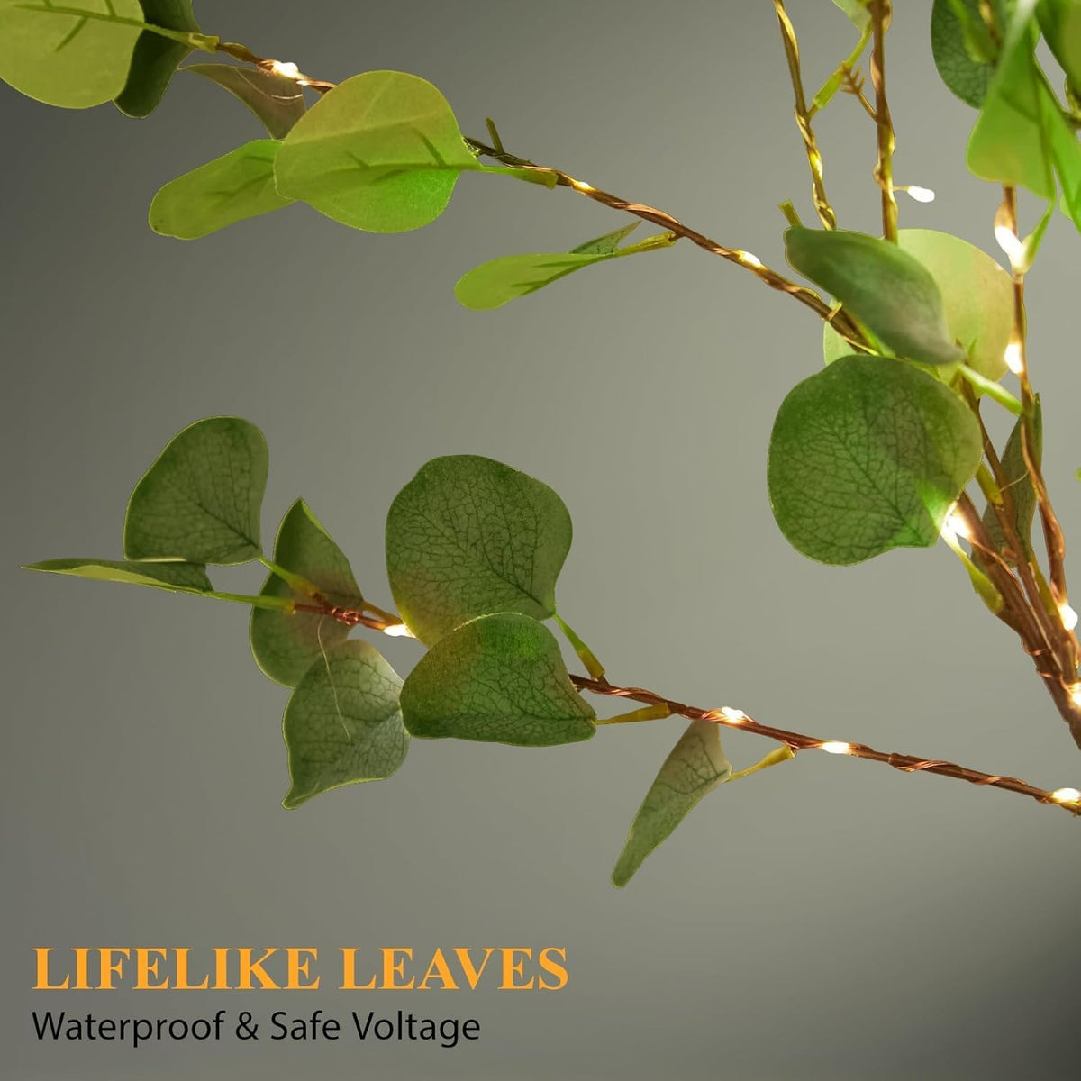 Lighted Birch White Tree Branches 33IN 180LED with Timer Plug in