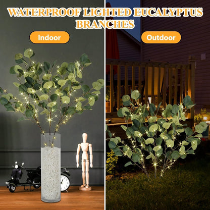 Lighted Birch White Tree Branches 33IN 180LED with Timer Plug in