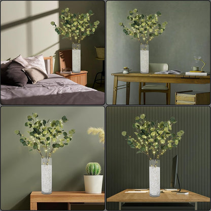 Lighted Birch White Tree Branches 33IN 180LED with Timer Plug in
