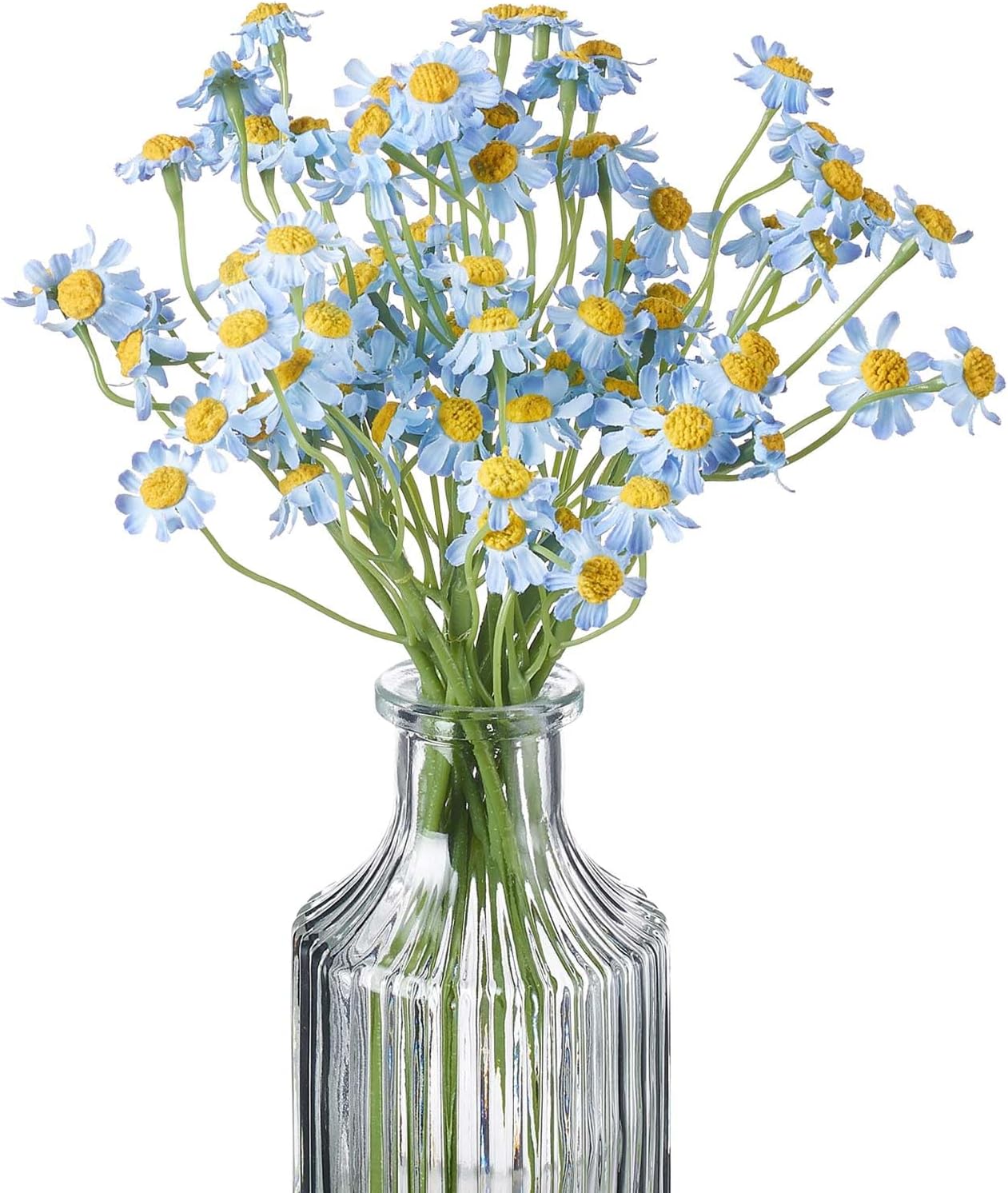 Small White Daisy Flowers Artificial,6 Bouquet/36Pcs 10 Inch Fake Daisies,Cute Spring Wildflowers for Centerpiece Table Decor