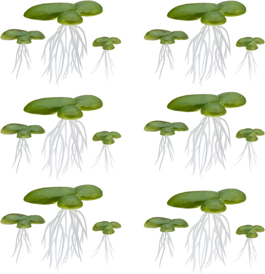 WishLotus 1Pack Artificial Floating Duckweed, Plastic Aquarium Floating Plants Mini Fake Duckweed, Plastic Aquarium Floating Plants for Fish Tank Aquariums Decor (3 Size) (3 Size)