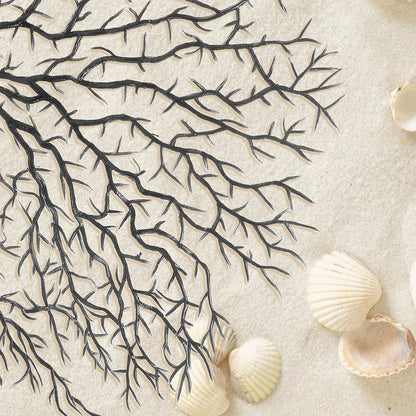 2Pcs Sea Fan Coral Decorations, Red Simulation Sea Coral Branch for Aquarium Ornament Fish Tank Landscape (11.8inch+6.7inch)