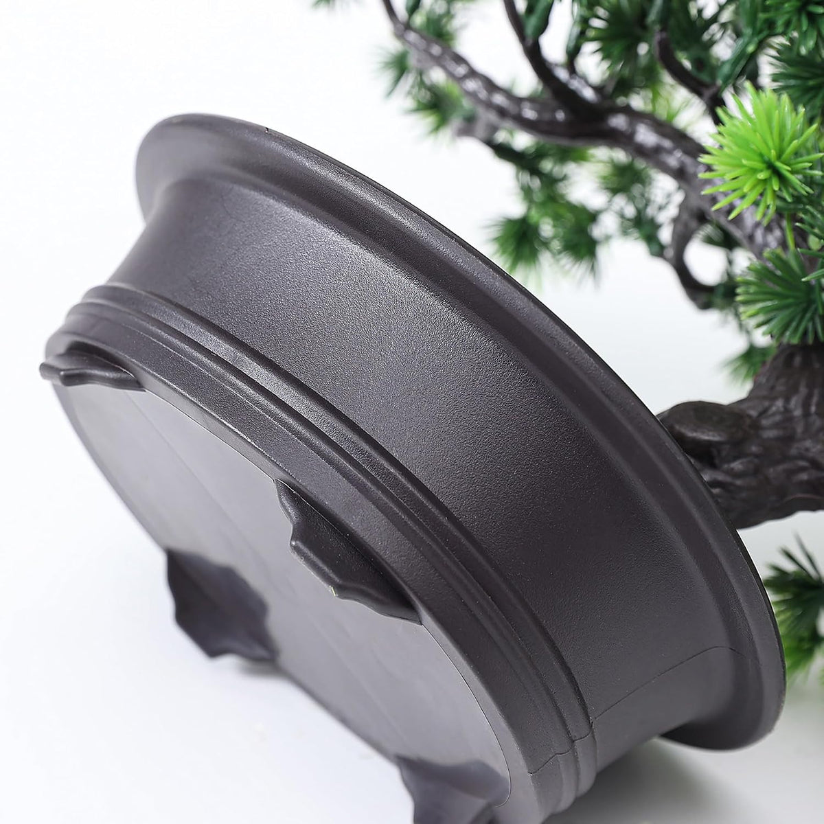 Artificial Plants Indoor Faux Bonsai Tree with Pot for Home Office Shelf Desk Decor, 9.5" Tall, Green