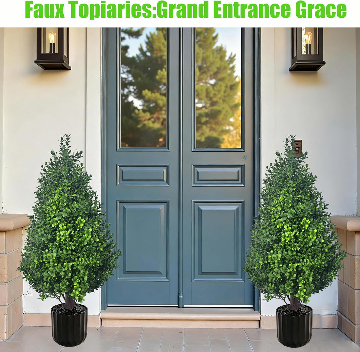 3.7FT Artificial Bougainvillea Tree, Faux Silk Flowering Potted Plant with Realistic Wood Trunk for Indoor Outdoor Home Decor, Front Porch, Patio & Garden
