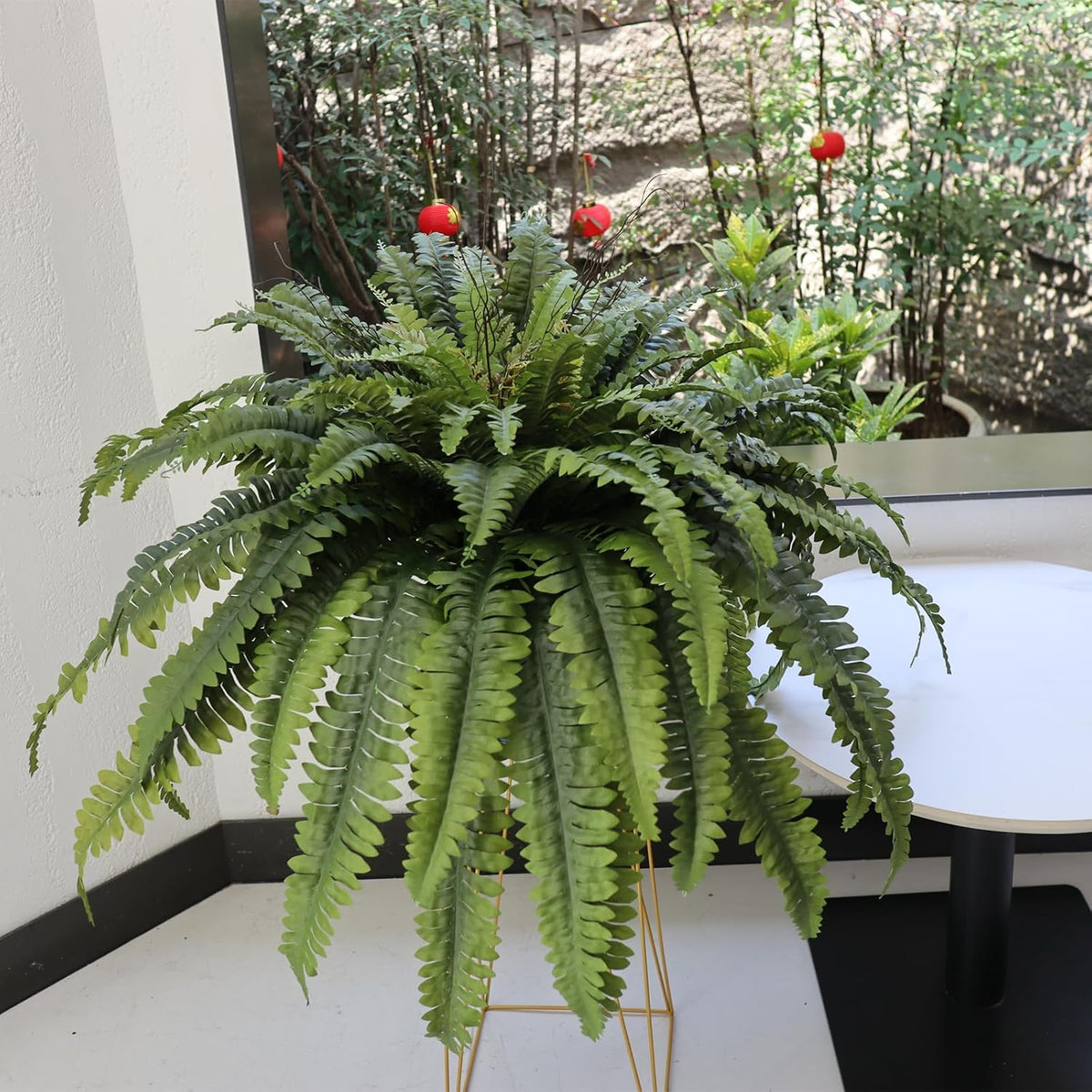 50" Fake Ferns Artificial Plants Large, 98 Artificial Ferns Outdoors Decor