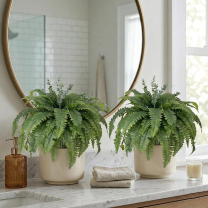 50" Fake Ferns Artificial Plants Large, 98 Artificial Ferns Outdoors Decor