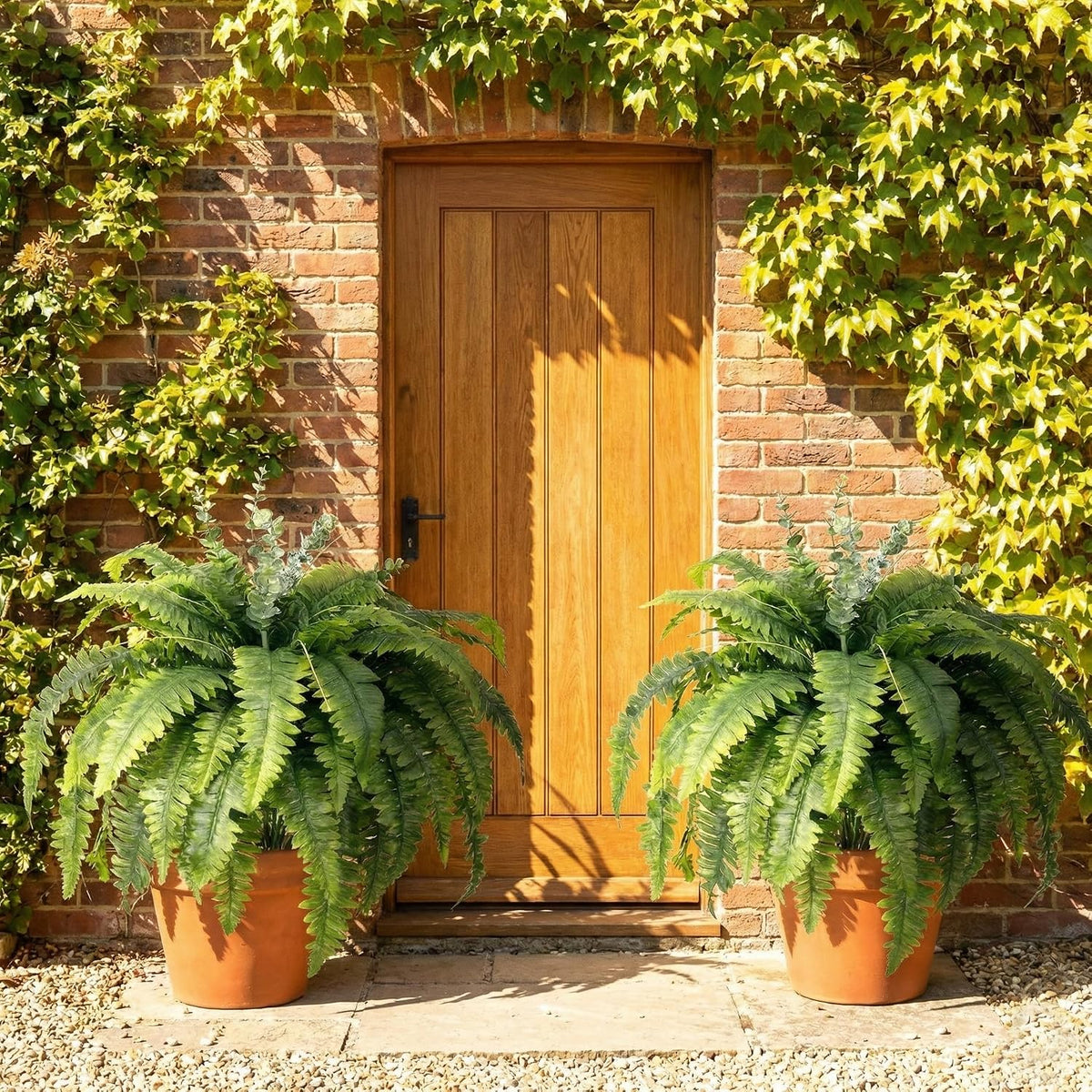 50" Fake Ferns Artificial Plants Large, 98 Artificial Ferns Outdoors Decor